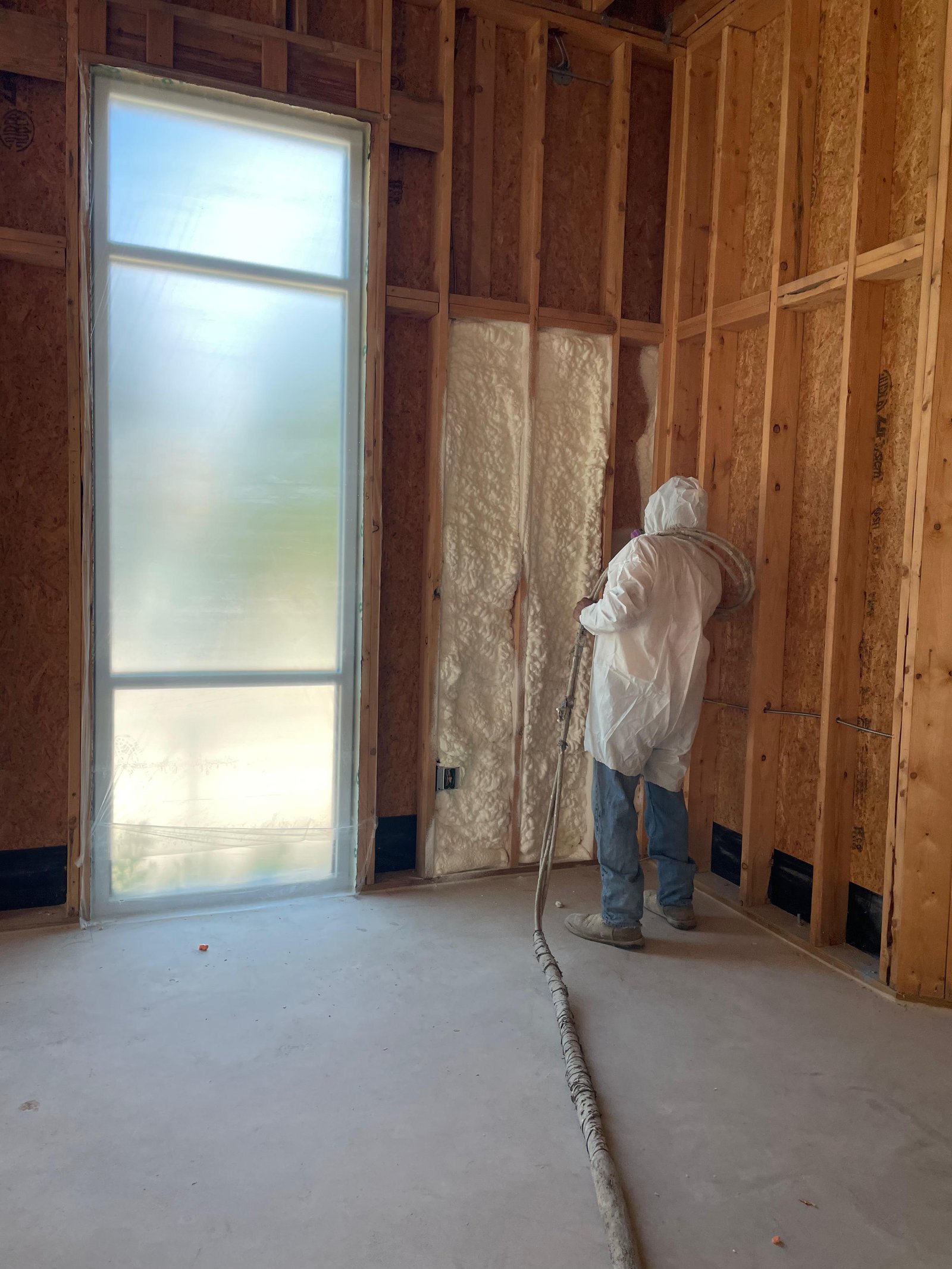 Crawl space encapsulation with vapor barrier installed in San Antonio home